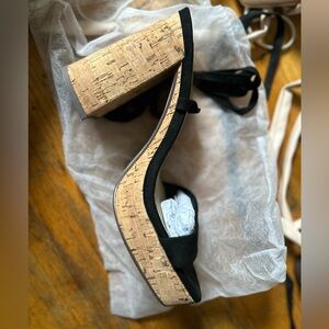 Platform bamboo heels